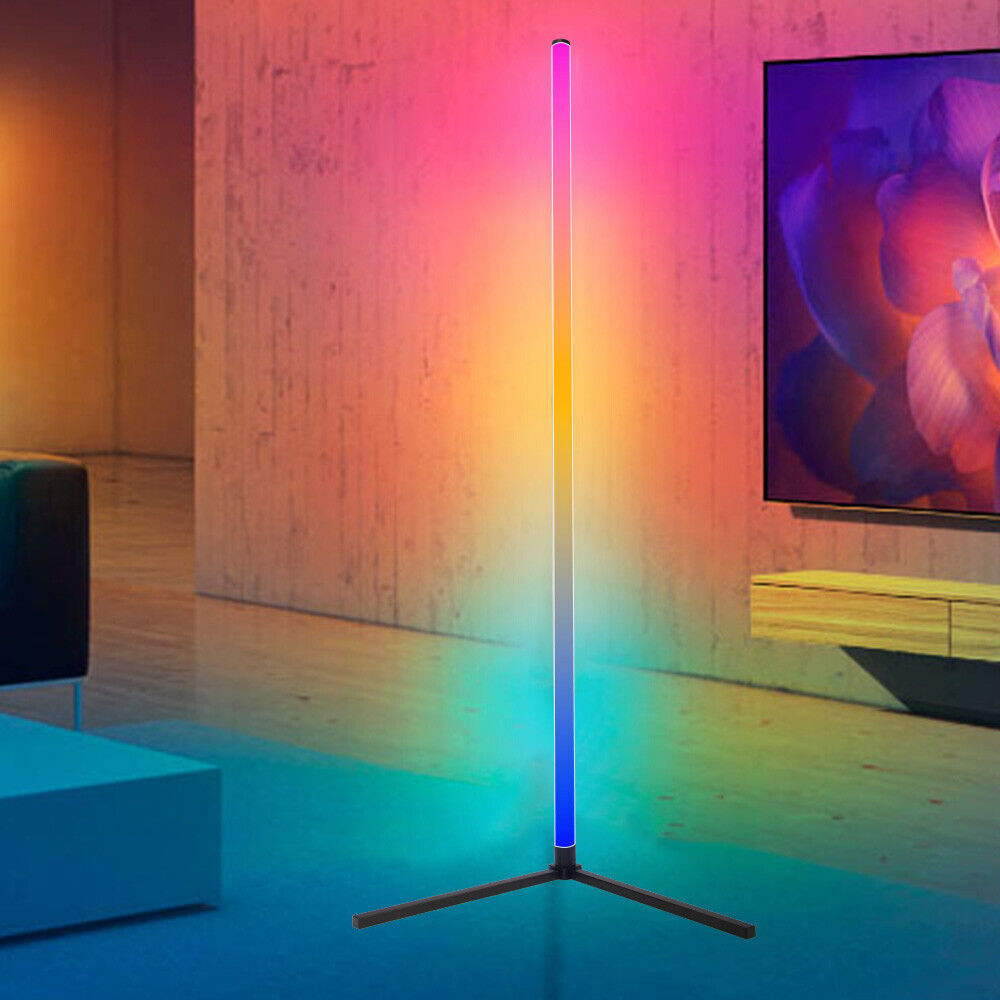 10W RGB LED Corner Floor Lamp  Remote Control Modern Minimalist Standing Mood Light For Home Decor