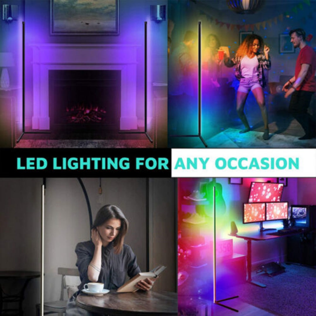 150CM RGB Floor Lamp Corner Light Stand LED Bluetooth Remote Control Streaming
