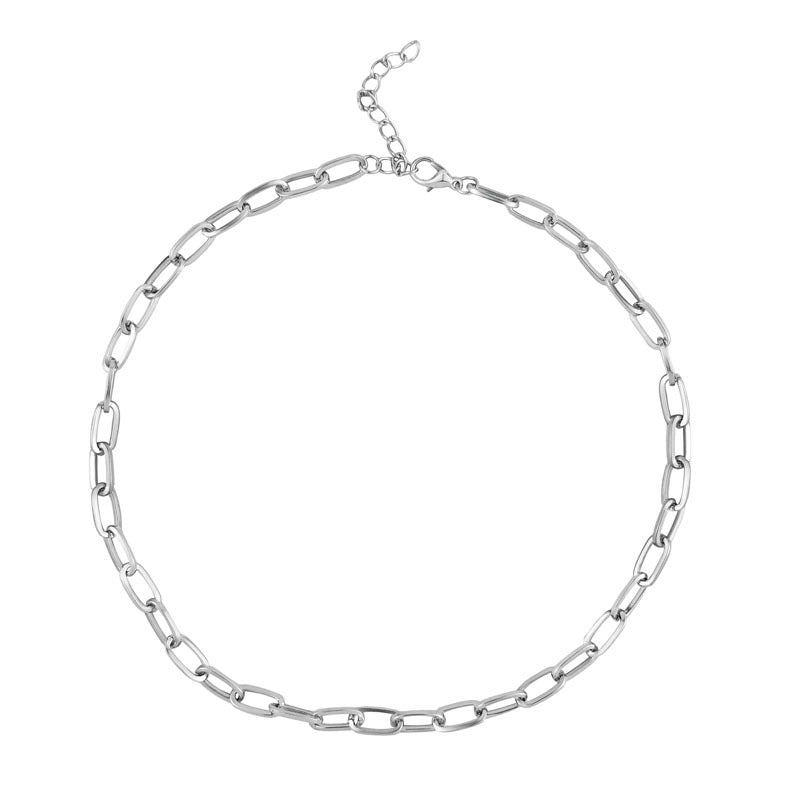 14K Gold & Silver Plated Chain Necklace For Women Dainty Layered Beaded Wave Box Chain & Chunky Square Link Choker, Minimalist Trendy Jewelry Set With Matching Bracelet
