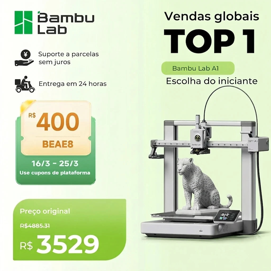 Bambu Lab A1 3D Printer 500mm/s High-Speed Auto Leveling Robust Direct Extruder 256x256x256mm Build Volume Silent Mode No AMS