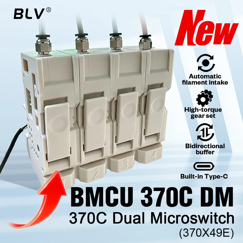 BLV BMCU 370C DM 370C Dual micro switch High torque version 370X49E Automatic filament intake Built-in Type-C for A1 A1 mini