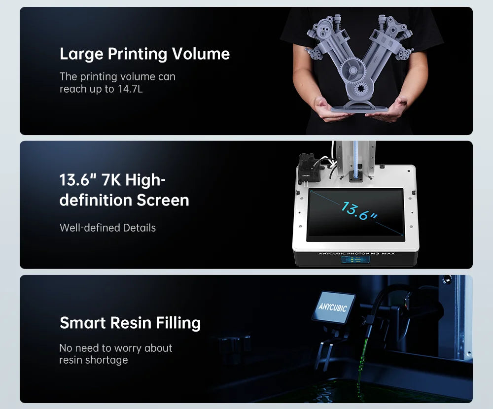 ANYCUBIC DLP SLA LCD 3D Printer High Speed 3D Resin Printer Photon Mono 4, M5s Pro, M7 Pro, M7, Photon P1&Wash Cure Machine