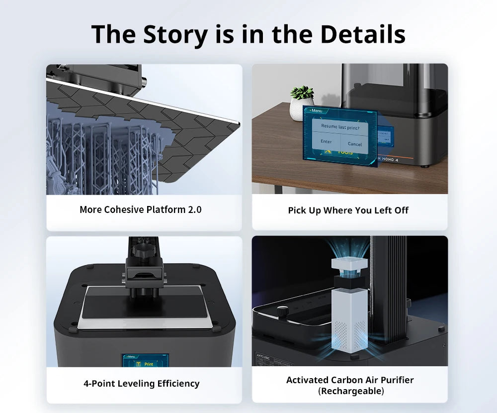 ANYCUBIC DLP SLA LCD 3D Printer High Speed 3D Resin Printer Photon Mono 4, M5s Pro, M7 Pro, M7, Photon P1&Wash Cure Machine