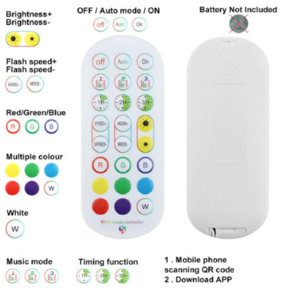 150CM RGB Floor Lamp Corner Light Stand LED Bluetooth Remote Control Streaming