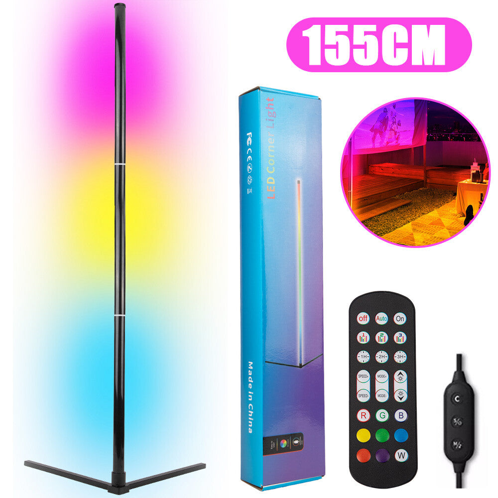 10W RGB LED Corner Floor Lamp  Remote Control Modern Minimalist Standing Mood Light For Home Decor