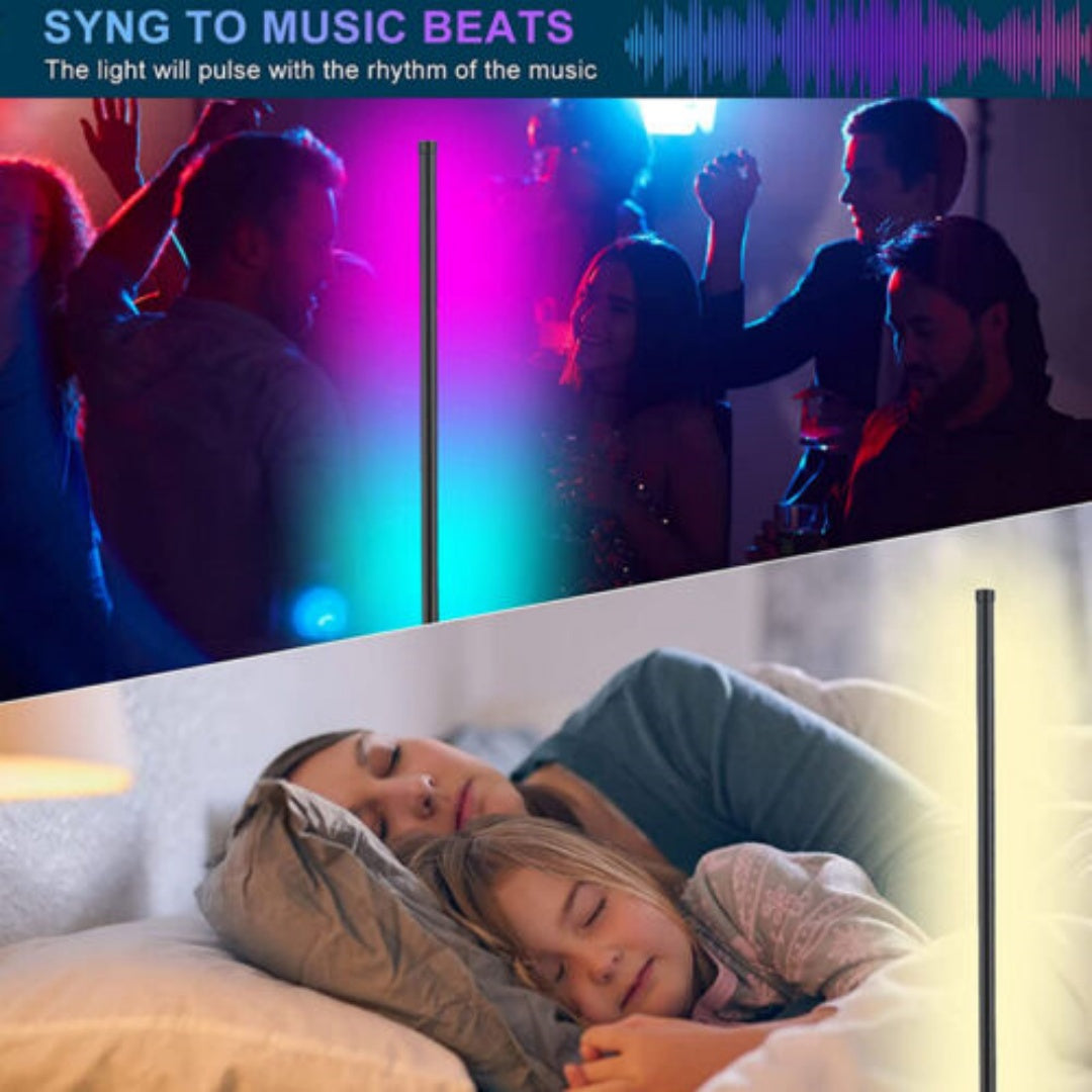150CM RGB Floor Lamp Corner Light Stand LED Bluetooth Remote Control Streaming