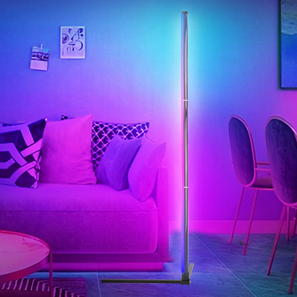 10W RGB LED Corner Floor Lamp  Remote Control Modern Minimalist Standing Mood Light For Home Decor